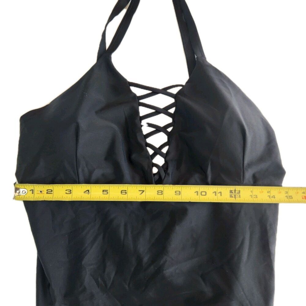 Ekouaer Elegant Inspired Vintage Black Pin up One Piece Swimsuit Size XXL - Picture 5 of 8
